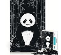 Rompecabezas Panda Bamboo Forest de 1000 Piezas para Adolescentes Juguete de lógica Clara, Ligero y Relajante Corte Perfecto Regalo conmovedor (38x26cm)