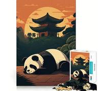 Rompecabezas Panda Bamboo Japan para Adolescentes, 1000 Piezas, Juego Inteligente, Tiempo en Familia, patrón de ensamblaje, selección de Deseos de Papá Noel (50x75cm)