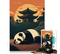 Rompecabezas Panda Bamboo Japan para Adultos, 1000 Piezas, Rompecabezas Mental, Relajante, para armar, (38x52cm)