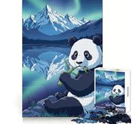 Rompecabezas Panda Bamboo Mountain de 1000 Piezas para Adultos Mejora la Memoria Ideal para el Ocio Corte Firme Fiestas (38x52cm)