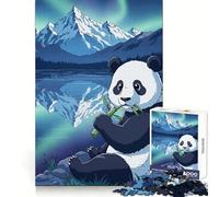 Rompecabezas Panda Bamboo Mountain para Adolescentes, 1000 Piezas, Juguete de razonamiento y Habilidad, Juego Relajante, Corte Exacto, Regalo de Santa Claus (38x26cm)