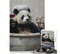 Rompecabezas Panda Bath Glass Red Wine de 1000 Piezas para Adolescentes Juguete de lógica y suavidad para Relajarse Corte preciso Regalo Ideal (50x75cm)