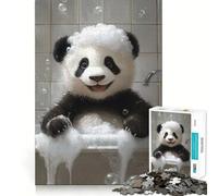 Rompecabezas Panda Bath Time de 1000 Piezas para Adultos, Juguete Inteligente para el hogar, decoración de Pared con Corte preciso (38x26cm)