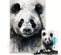 Rompecabezas Panda Beauty de 1000 Piezas con Tinta Negra para Adultos Juego Inteligente de Rompecabezas Divertido Montaje de imágenes Regalo de Temporada (38x52cm)