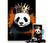 Rompecabezas Panda con Corona para Adultos 1000 Piezas Logic Boost Toy Group Joy Premium Edge Bday Surprise (50x75cm)