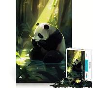 Rompecabezas Panda de 1000 Piezas para Adultos Rompecabezas de Memoria Disfrute del Montaje Lento de la Imagen Regalo Creativo 38x26cm