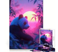 Rompecabezas Panda Elegant Sunset de 1000 Piezas para Adultos Juego Inteligente de Rompecabezas Divertido Montaje de imágenes Regalo de Temporada (38x52cm)