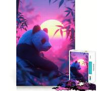 Rompecabezas Panda Elegant Sunset para Adolescentes, 1000 Piezas, Juguete Intelectual, diversión en Interiores, Corte de Calidad, Regalo Creativo (50x75cm)