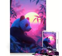 Rompecabezas Panda Elegant Sunset para Adolescentes, 1000 Piezas, Juguete Intelectual, diversión en Interiores, Corte de Calidad, Regalo Creativo (50x75cm)
