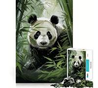 Rompecabezas Panda en la dicha del bambú de 1000 Piezas para Adolescentes Juego Mental Juguete para el hogar Corte preciso (38x52cm)