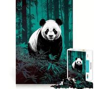 Rompecabezas Panda Forest de 1000 Piezas para Adolescentes Juguete Educativo para Toda la Familia Corte de Calidad Regalo Elegante (38x26cm)