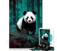 Rompecabezas Panda Forest de 1000 Piezas para Adolescentes Recuerdos, Momentos de Tranquilidad, Corte Suave, Regalo Elegante (50x75cm)