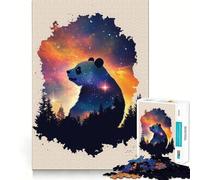 Rompecabezas Panda Galaxy Art para Adolescentes, 1000 Piezas, Juego Inteligente, Tiempo en Familia, patrón de ensamblaje, selección de Deseos de Papá Noel (50x75cm)