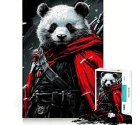 Rompecabezas Panda Guerrero Animal de 1000 Piezas para Adolescentes Ayuda a Mejorar la Memoria Diseño Divertido y Relajante Regalo Elegante (50x75cm)