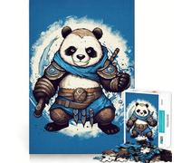 Rompecabezas Panda Guerrero Animal de 1000 Piezas para Adultos Juguete de lógica Fina, silencioso y Divertido Bordes limpios Regalo Memorable (50x75cm)