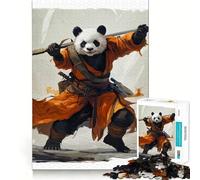 Rompecabezas Panda Guerrero con Espada para Adultos, 1000 Piezas, Juguete para Concentrar el Cerebro, Tiempo de Relajación, Bordes Precisos, Elige tu Deseo de Papá Noel (50x75cm)