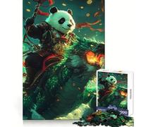Rompecabezas Panda Jinete sobre Dragón de 1000 Piezas para Adolescentes Rompecabezas Mental Desafío de Memoria Arte para aliviar la tensión Regalo Premium para armar (38x52cm)
