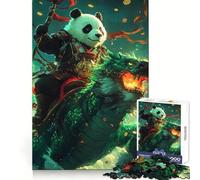 Rompecabezas Panda Jinete sobre Dragón para Adultos 1000 Piezas Logic Boost Toy Group Joy Premium Edge Bday Surprise (38x26cm)