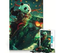 Rompecabezas Panda Jinete sobre Dragón para Adultos 1000 Piezas Logic Boost Toy Group Joy Premium Edge Bday Surprise (38x26cm)