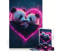 Rompecabezas Panda Love Heart para Adultos, 1000 Piezas, Juguete de razonamiento y Habilidad, Alivio de la ansiedad, Corte preciso, Regalo Elegante (50x75cm)