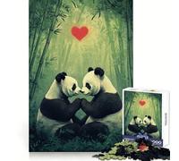 Rompecabezas Panda Love in Bamboo Forest de 1000 Piezas para Adultos Juguete de lógica Resistente, Divertido y Relajante Bordes definidos Regalo Memorable (50x75cm)