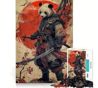 Rompecabezas Panda Moon Red Japan para Adultos, 1000 Piezas, Juguete para concentrarse, Relajarse, Bordes Ajustados, selección de Deseos de Santa Claus (50x75cm)