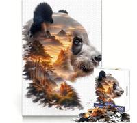 Rompecabezas Panda Mountain Sunset de 1000 Piezas para Adultos Juguete de lógica Clara, Divertido y Relajante Corte Perfecto Regalo Elegante (38x52cm)