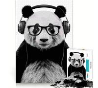 Rompecabezas Panda Music de 1000 Piezas para Adolescentes Ayuda a desarrollar la Memoria, diseño fácil de armar, Regalo entrañable (50x75cm)