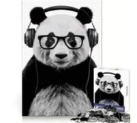 Rompecabezas Panda Music para Adolescentes, 1000 Piezas, Juguete de lógica Resistente, diversión compartida, Bordes Transparentes, Regalo Encantador (38x26cm)