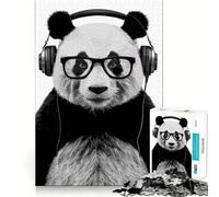 Rompecabezas Panda Music para Adolescentes, 1000 Piezas, Juguete de lógica Resistente, diversión compartida, Bordes Transparentes, Regalo Encantador (38x26cm)