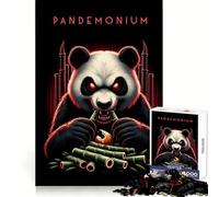 Rompecabezas Panda Pandemonium de 1000 Piezas para Adolescentes un Juego de ingenio para Momentos de Ocio Cierre sólido Regalo Creativo (50x75cm)
