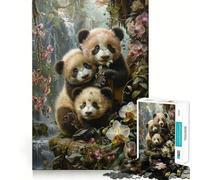 Rompecabezas Panda Paradise de 1000 Piezas para Adultos y Adolescentes Rompecabezas Mental Arte para armar sin estrés Regalo Original (50x75cm)