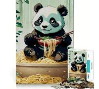Rompecabezas Panda Ramen de Japón de 1000 Piezas para Adolescentes Juguete Intelectual para Fortalecer los Lazos Familiares Corte de Calidad Regalo Memorable (50x75cm)
