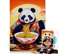 Rompecabezas Panda Ramen de Japón de 1000 Piezas para Adultos Juguete de lógica, Divertido y Relajante Diseño para armar Regalo Ideal para Navidad (38x26cm)
