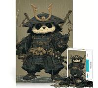 Rompecabezas Panda Samurai bajo la Lluvia para Adultos, 1000 Piezas, Logic Boost Toy Group, Joy Premium Edge, Sorpresa de cumpleaños (38x26cm)
