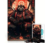Rompecabezas Panda Samurai Warrior de 1000 Piezas para Adultos Regalos para Mejorar la Memoria y el Tiempo Libre Arte de Pared con Corte preciso Decoración (50x75cm)