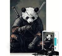 Rompecabezas Panda Samurai Warrior de 1000 Piezas para Adultos y Adolescentes Juguete de lógica para Relajarse Corte de precisión Regalo Ideal (38x52cm)