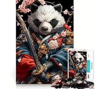 Rompecabezas Panda Samurai Warrior para Adultos, 1000 Piezas, Juguete para ejercitar la Mente, diversión en Interiores, Corte de precisión, Regalo navideño (38x52cm)