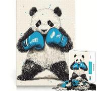 Rompecabezas Panda That Packing A Punch de 1000 Piezas para Adolescentes Wise Think Toy Calm Fun Clear Cut Art Collectible (50x75cm)
