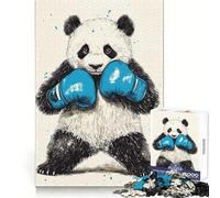 Rompecabezas Panda That Packing A Punch de 1000 Piezas para Adolescentes Wise Think Toy Calm Fun Clear Cut Art Collectible (50x75cm)