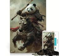 Rompecabezas Panda Warrior Japan para Adultos, 1000 Piezas, Juguete para ejercitar la Mente, diversión en Interiores, Corte de precisión, Regalo navideño (50x75cm)