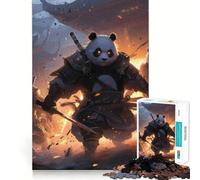 Rompecabezas Panda Warrior Samurai de 1000 Piezas para Adolescentes Juguete Inteligente y fácil de Usar Corte preciso Regalo increíble (38x52cm)