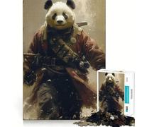 Rompecabezas Panda Warrior Samurai de 1000 Piezas para Adultos Juguete de lógica Clara, Divertido y Relajante Corte Perfecto Regalo Elegante (38x26cm)