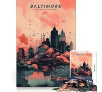 Rompecabezas Panorama Urbano de Baltimore de 1000 Piezas para adultosEjercicios de lógicaTiempo libreBordes limpiosRegalo significativo (38x52cm)
