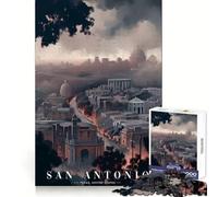 Rompecabezas Panorama Urbano de San Antonio de 1000 Piezas para Adultos Rompecabezas Mental Suave y Relajante Imagen para armar Artículo de Santa Claus (38x52cm)