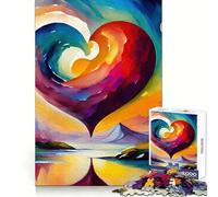 Rompecabezas panorámico Corazón Fantasía 1000 Piezas para Adultos Desafío Mental Actividad Serena Ajuste Perfecto Regalo Navideño (50x75cm)