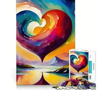 Rompecabezas panorámico Corazón Fantasía 1000 Piezas para Adultos Recall Fun Play Firm Fit Secure Assembly Fun Night Activity Familiar Diversión Actividad (50x75cm)