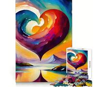 Rompecabezas panorámico Corazón Fantasioso de 1000 Piezas para Adolescentes Desarrolla la Capacidad de razonamiento Entretenimiento y diversión Bordes limpios Regalo de Invierno (38x52cm)