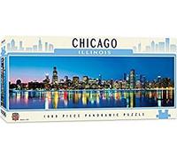 Rompecabezas Panorámico De 1000 Piezas De Chicago Illinois 990mm X 330mm