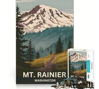 Rompecabezas panorámico de 1000 Piezas del Parque Nacional del Monte Rainier Washington para Adultos Juguete de lógica Divertido y Relajante Diseño para armar Regalo para Pedir un Deseo a